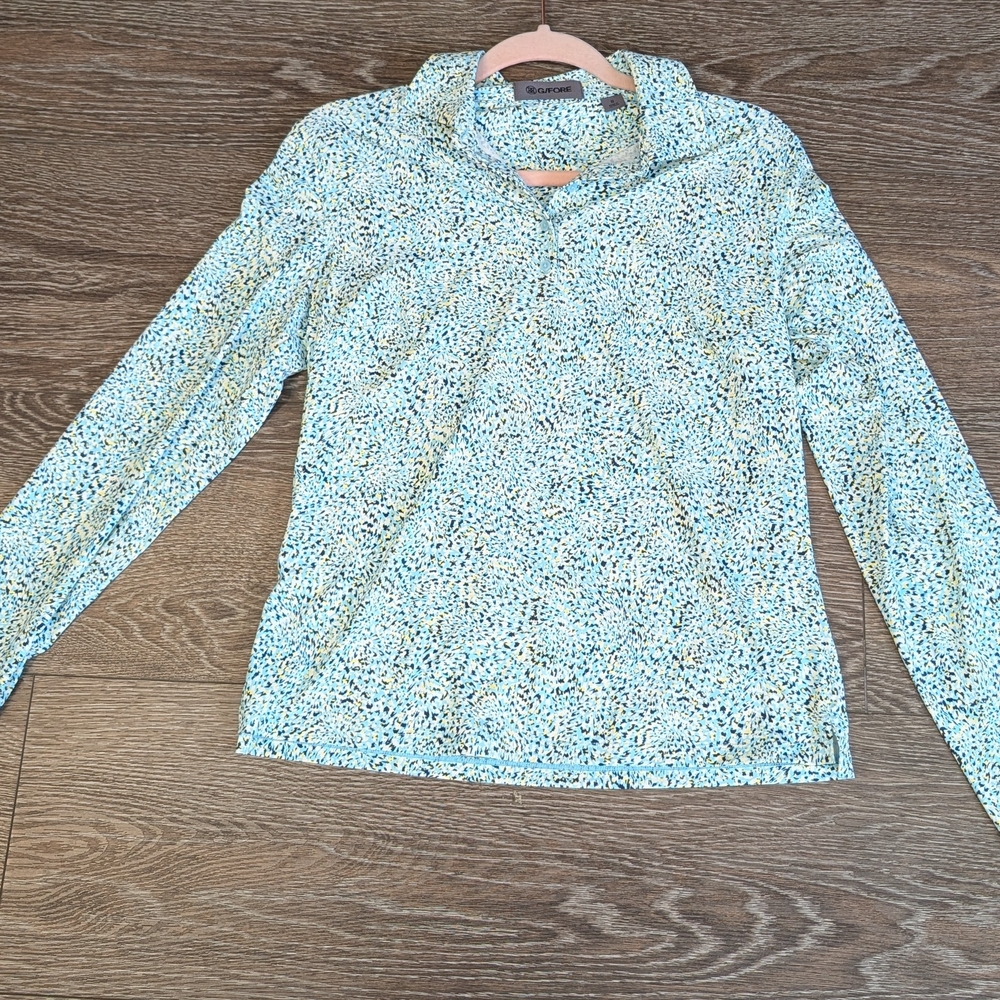 G/FORE Blue and White Patterned Women's Top